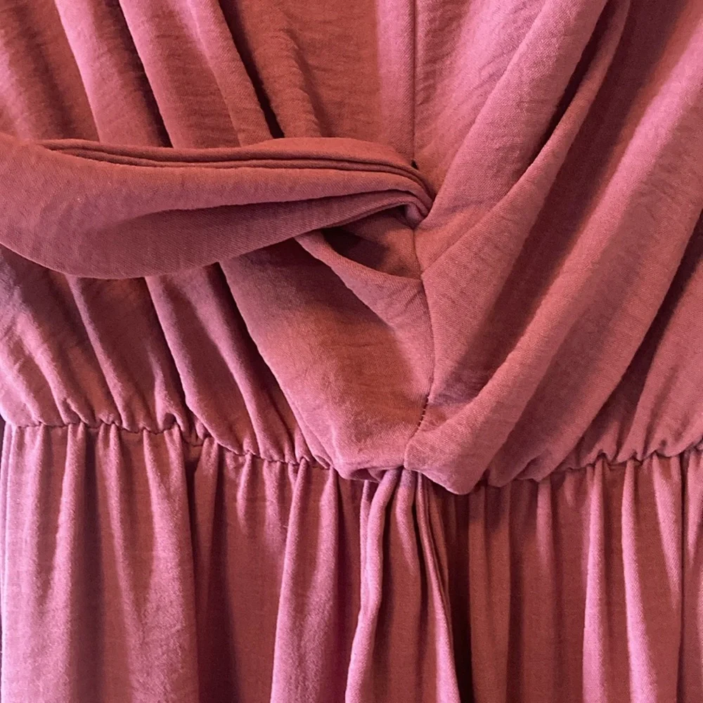 Like New Large She & Sky Terracotta Jumpsuit with Tie Front and Slit Back (ABBA) - Picture 7 of 16